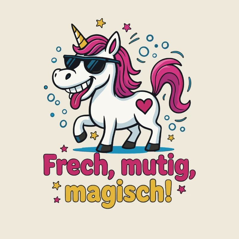 Cooles Einhorn – Frech, mutig, magisch Design