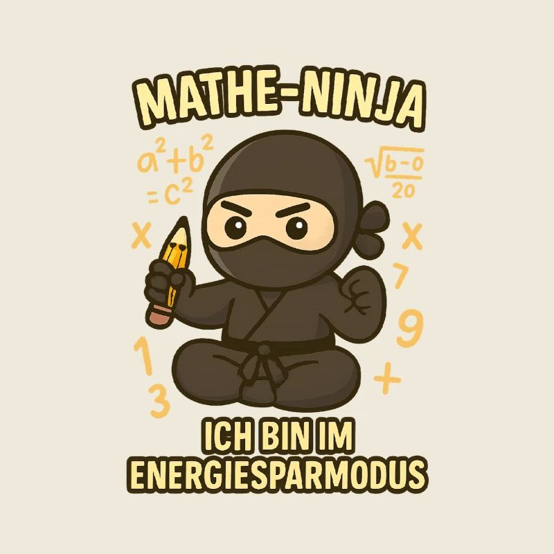 Funny math ninja for math teacher