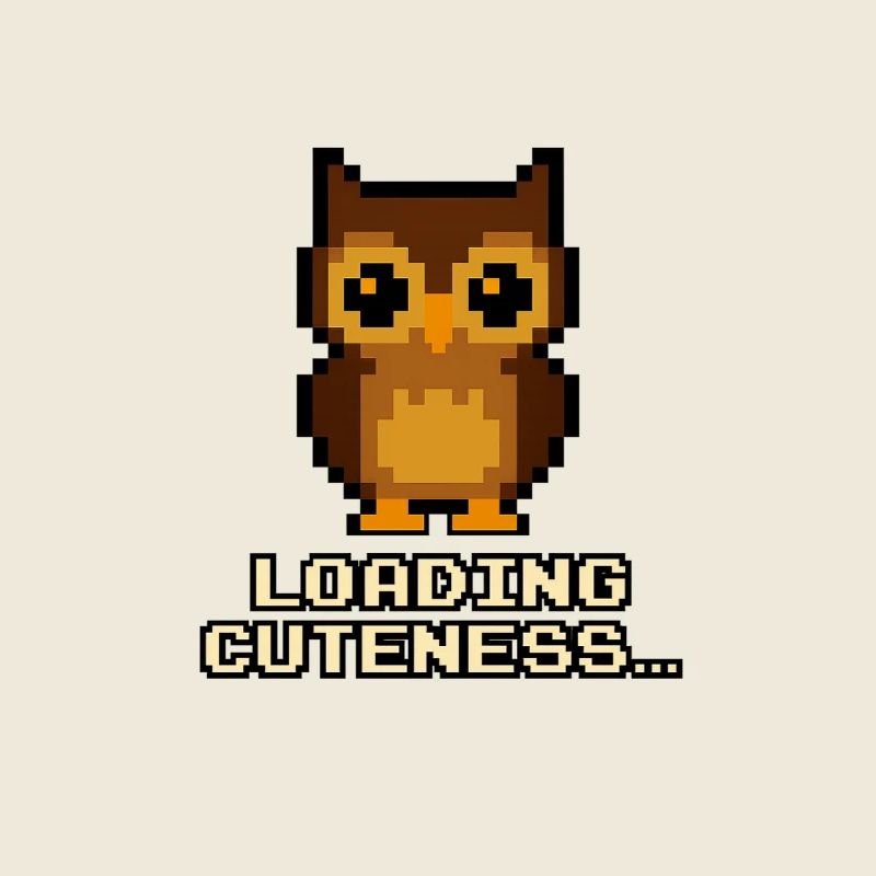 Pixel Eulen Loading Cuteness