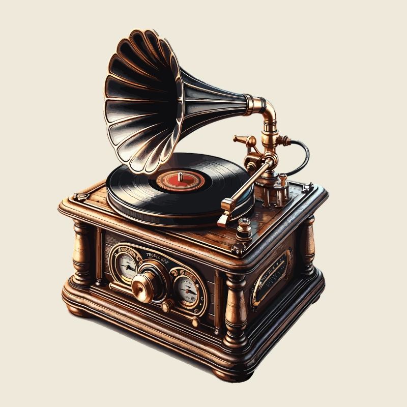 Nostalgie du vinyle antique gramophone
