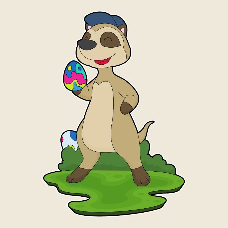 Erdmännchen Ostern Ostereier