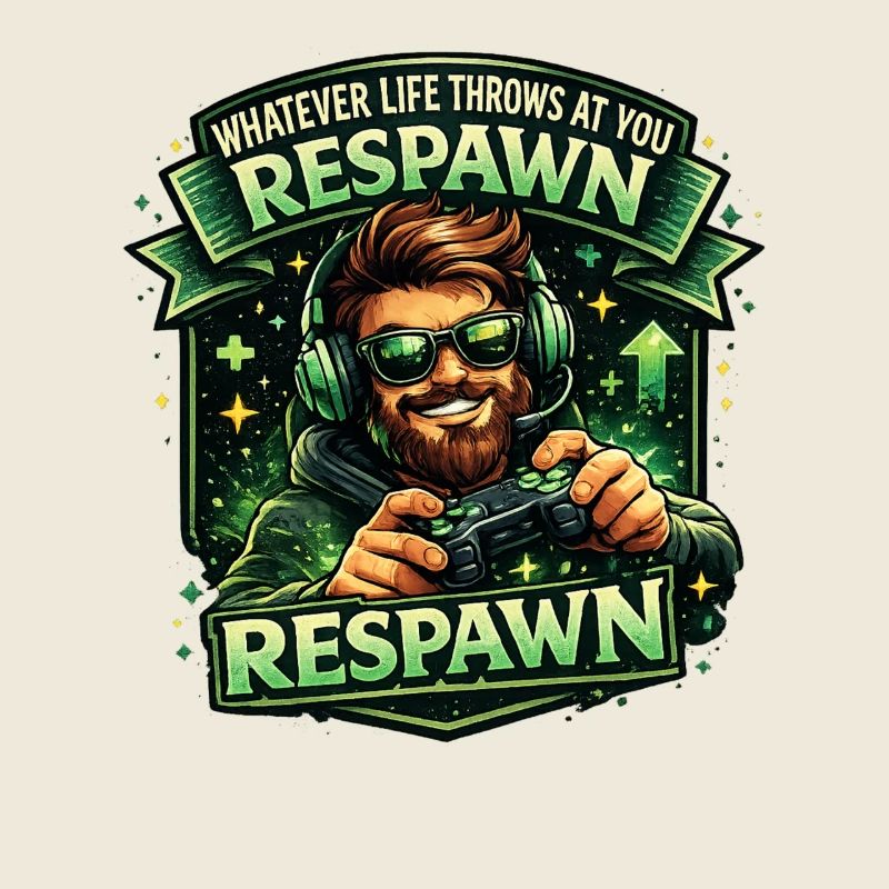 Respawn Gaming Theme Reboot Humor Motivation
