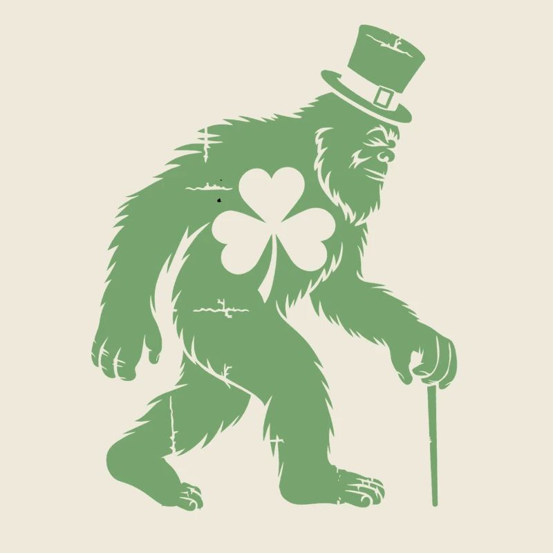 Sasquatch with Shamrock