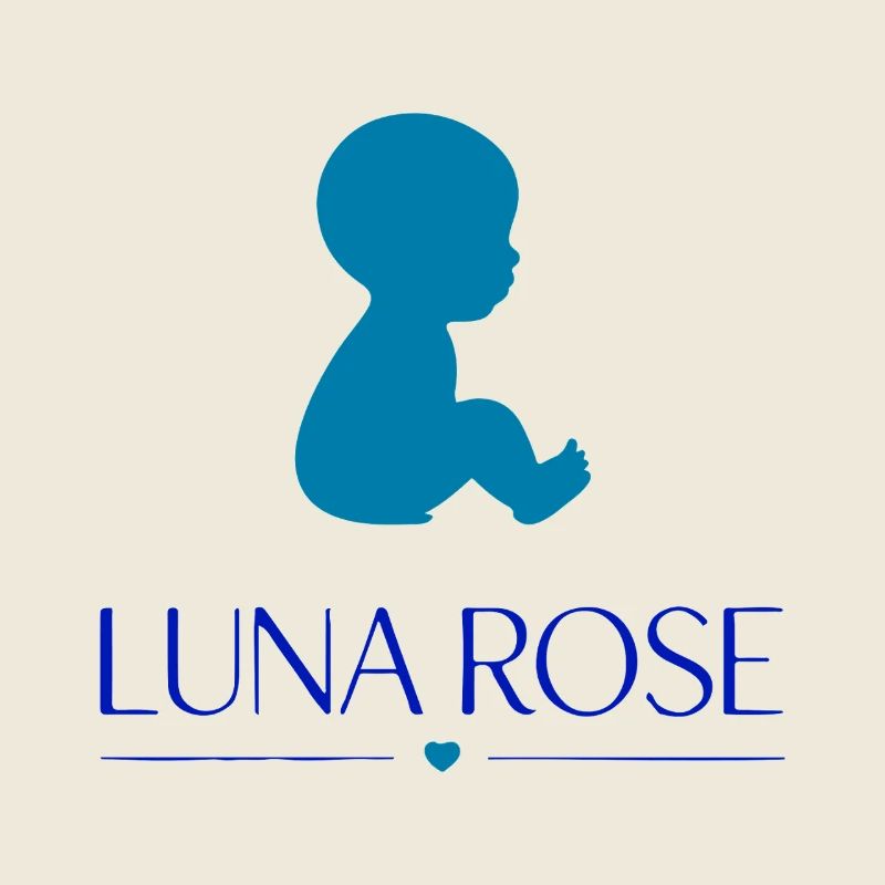 Logo de la silhouette de bébé Luna Rose