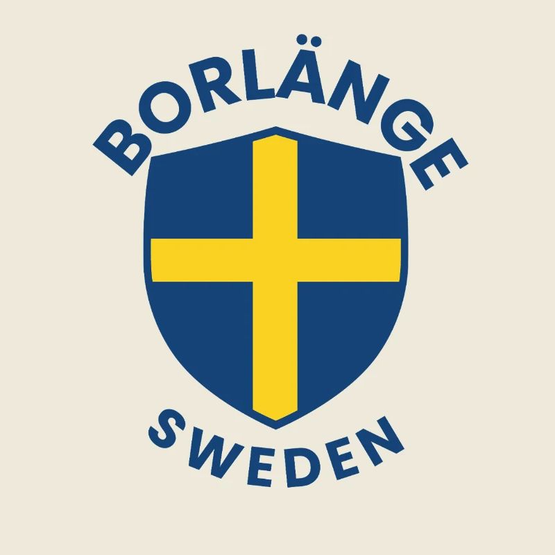 Borlänge-Schild: Schwedisches Flaggendesign