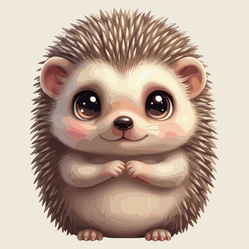 Cuddly Hedgehog Cartoon