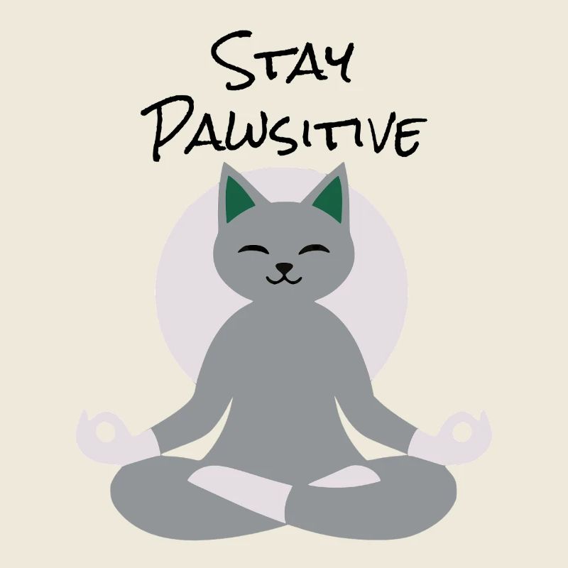 Chat méditant – Calm Zen Kitty Design