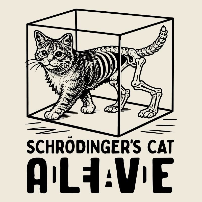 Le chat de Schrödinger vivant et mort