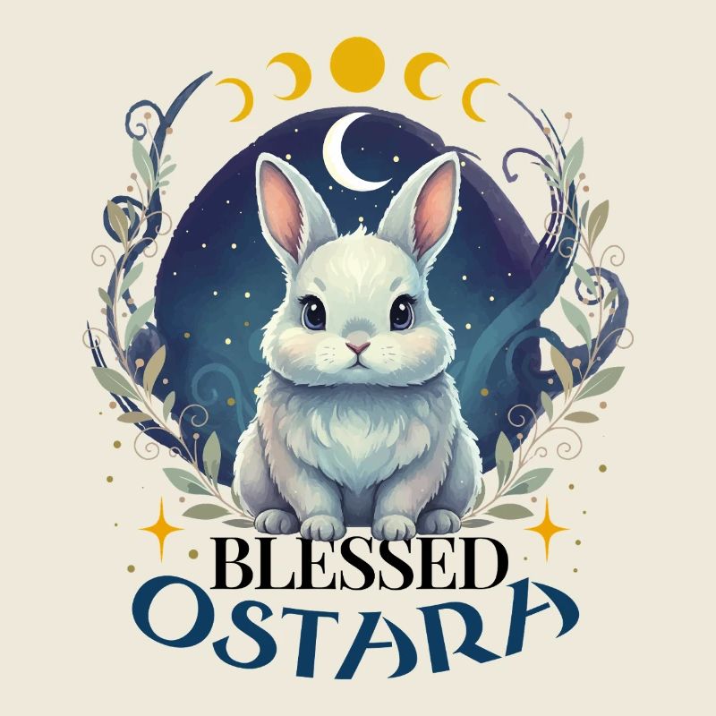 Frohes Ostara-Kaninchen Pagan