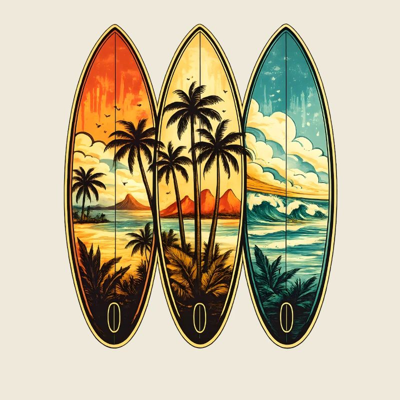 Tropisches Surf-Triptychon