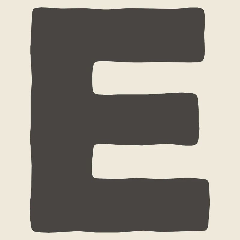 Typographie monogramme en gras lettre E minimale