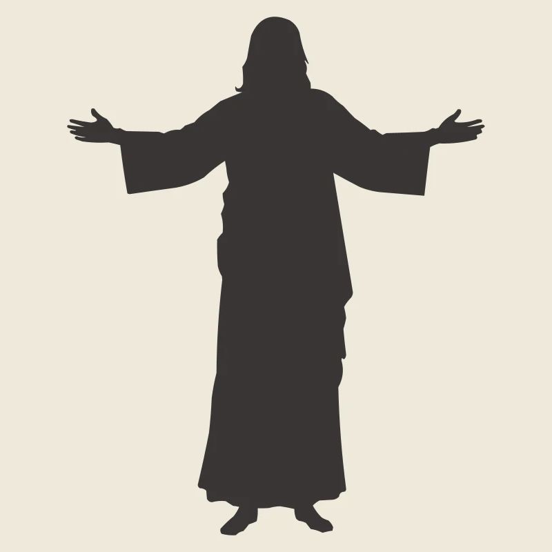 Silhouette de Jésus Bras ouverts