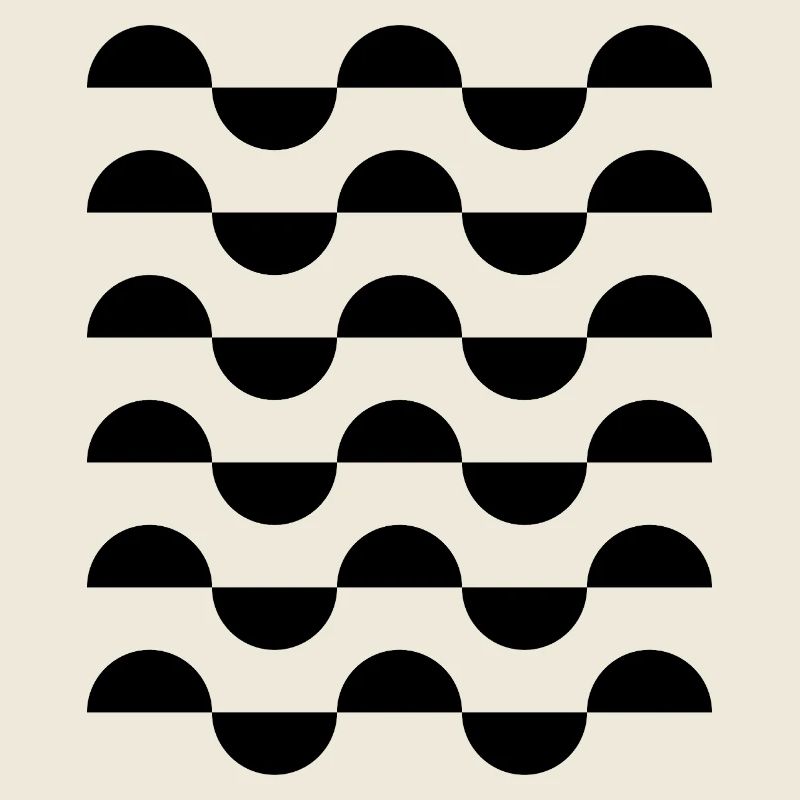 geometric wavy circles pattern design