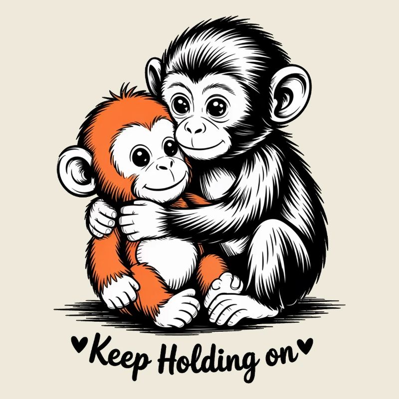 Duo de Singes Câlins