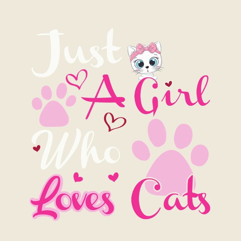 Nur ein Mädchen, das Katzen liebt