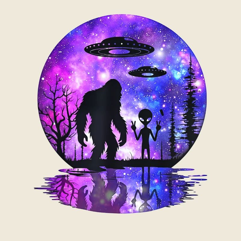 Alien Bigfoot UFO Sasquatch Believers Spaceship