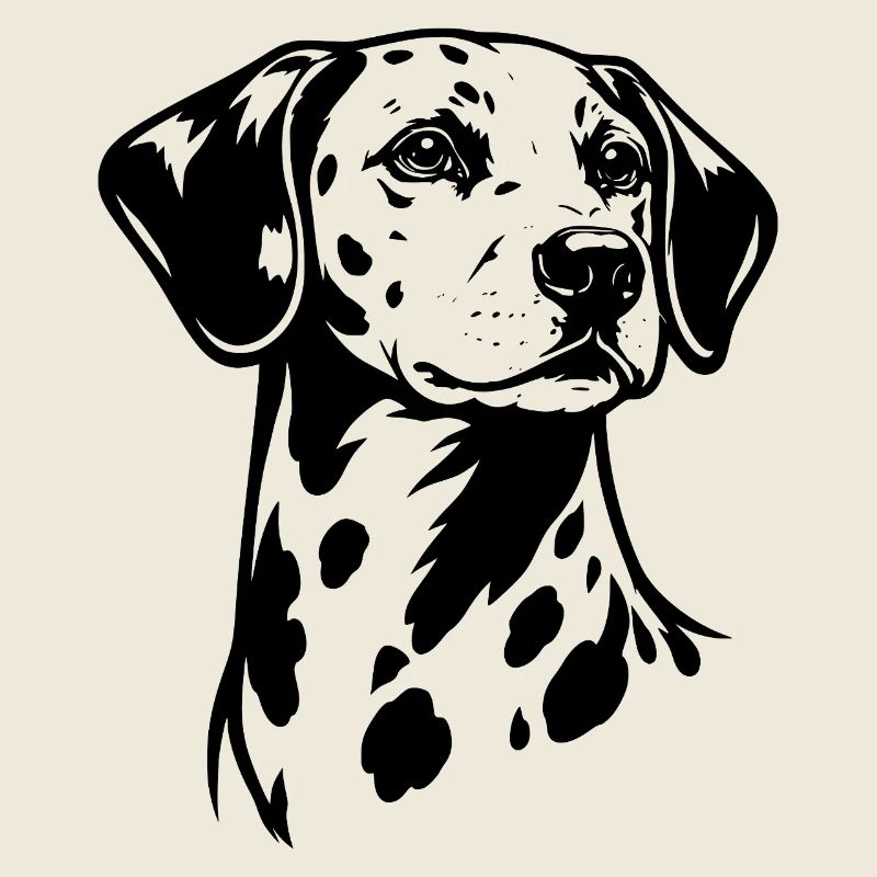 Portrait dalmatien noir
