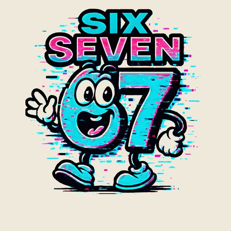 Six Seven 67 Meme Glitch Mascot Italian Brainrot