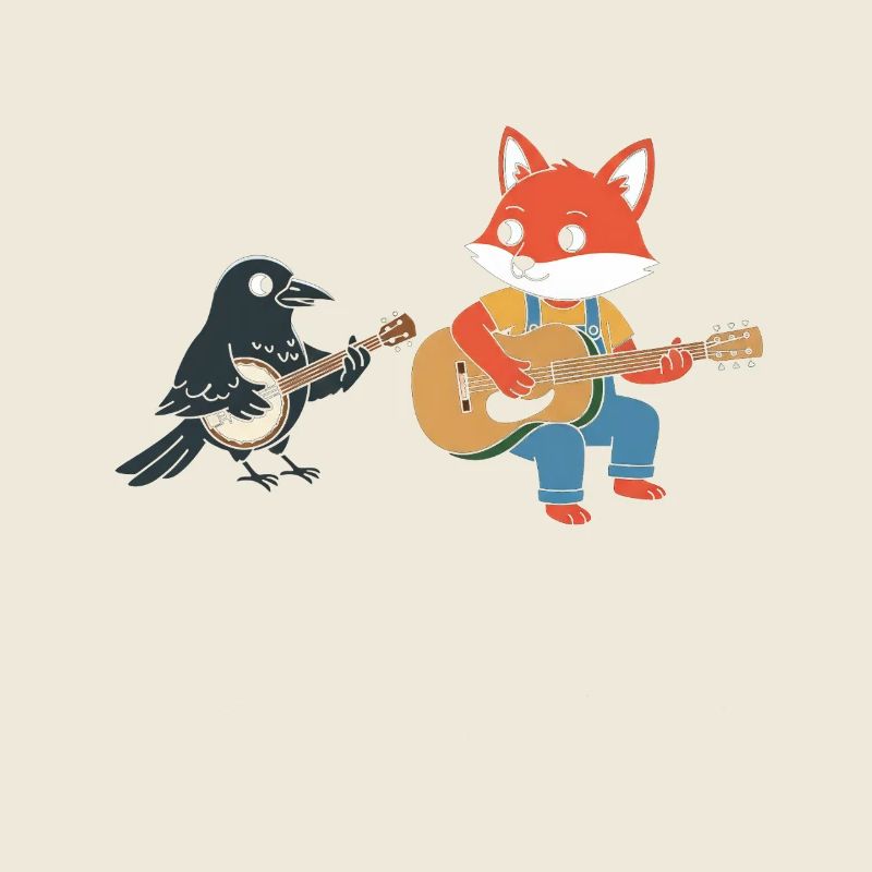 Fuchs Gitarre Krähe