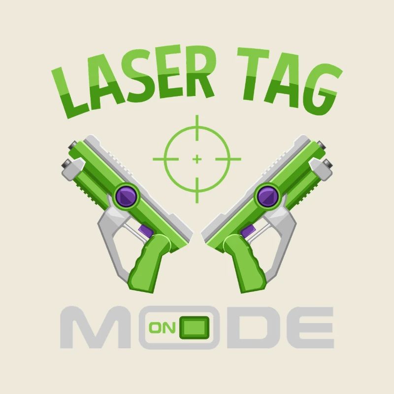Laser Tag Mode On Funny Gaming Blaster Art