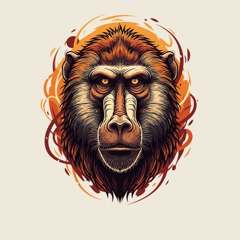 Pavian Affe Portrait