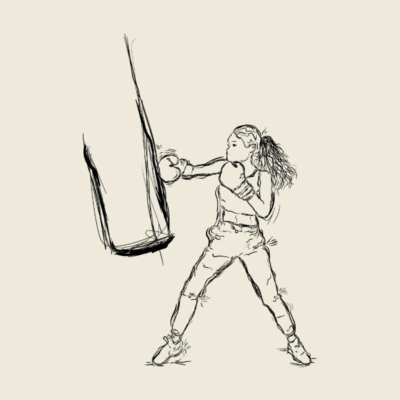 Boxeuse féminine