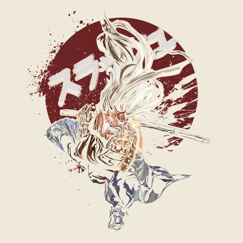 Samurai Wirbel mit Katana