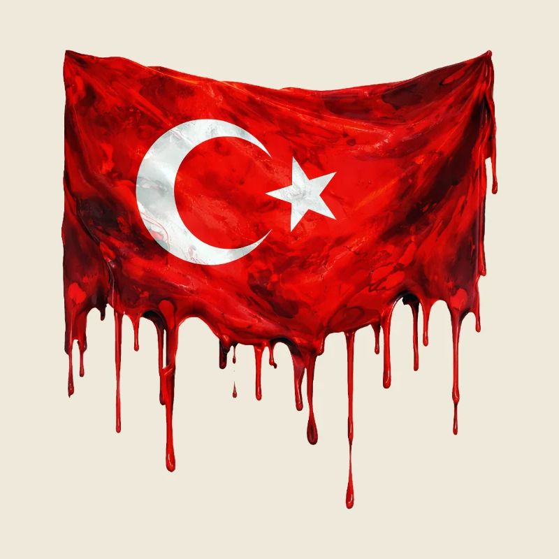 Dripping Turkey flag
