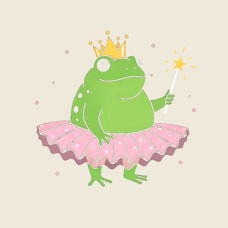 Princesse grenouille en tutu rose