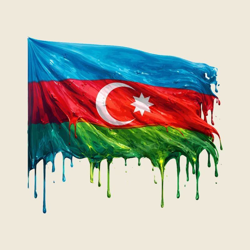 Drapeau azerbaïdjanais aux couleurs vives