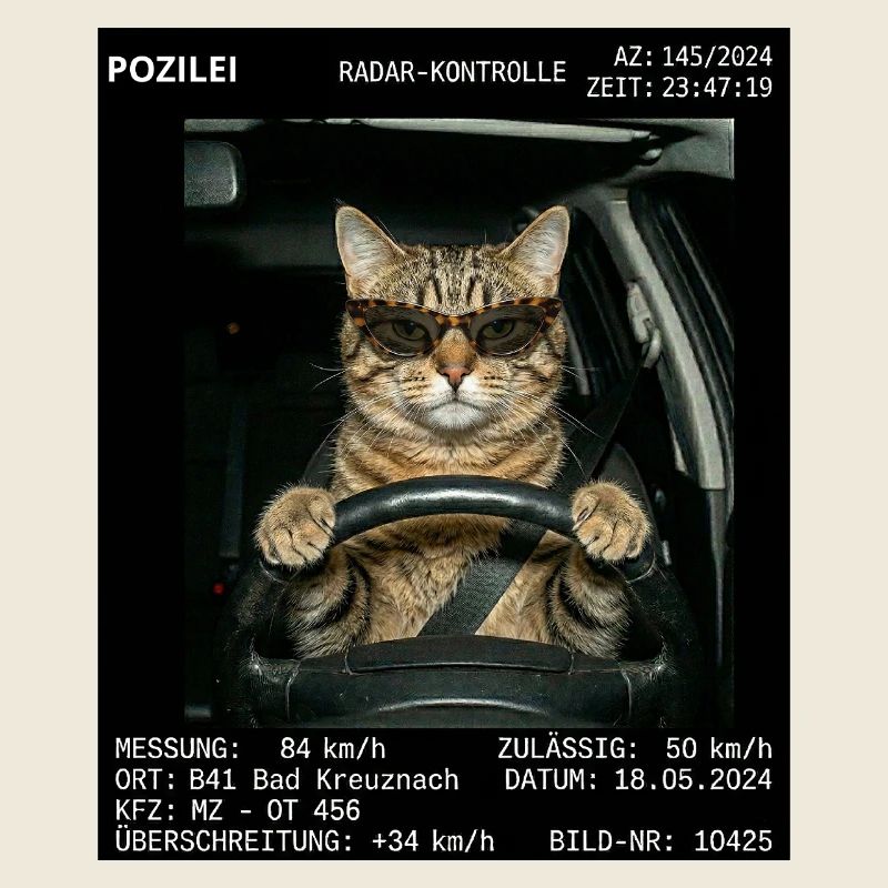 Katze Geblitzt