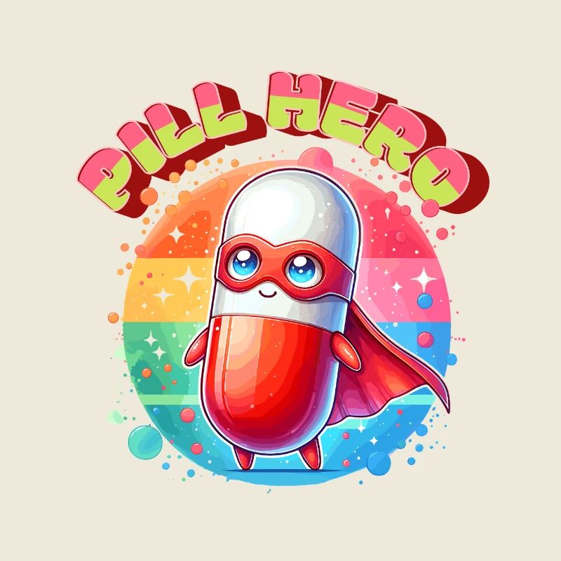 Helden Pille Superheld Medizin Tabletten Held