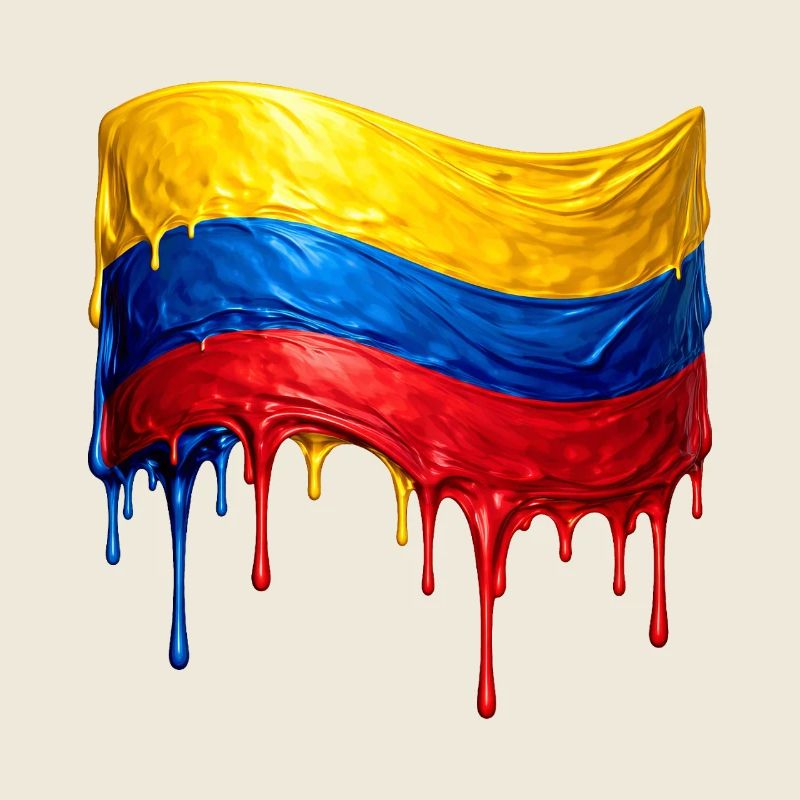 Drapeau colombien tombe