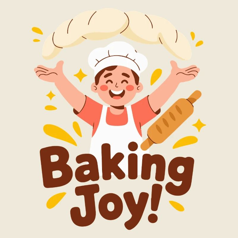 Chef de dessins animés Baking Joy
