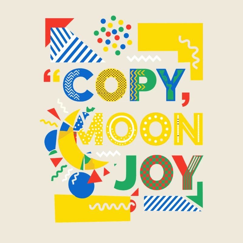 Explosion de couleurs de Moon Joy Pop Art