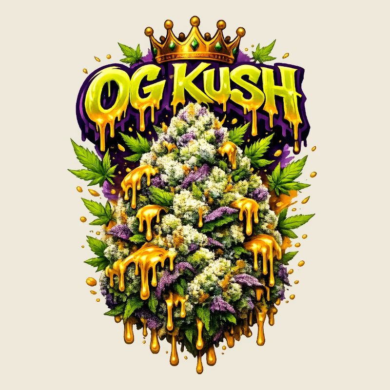 Gravure originale de Graffiti Kush Bud Art