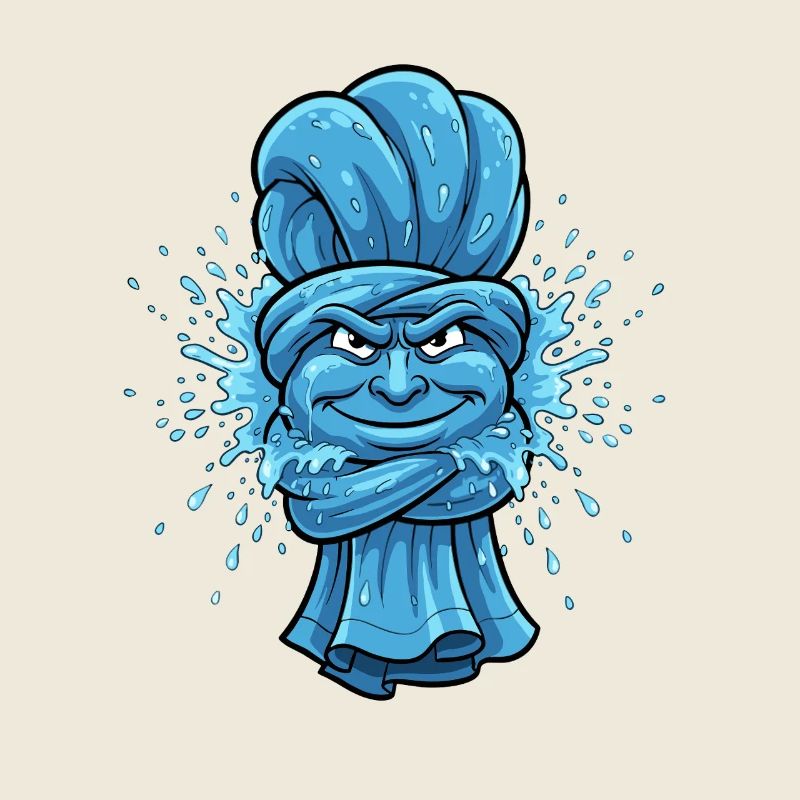 Blaues Ninja Handtuch