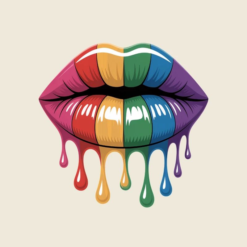 Rainbow Lips Drops lgbtqia+