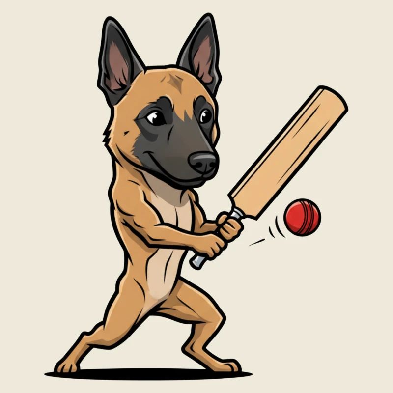 Belgischer Malinois Hund Beim Cricket
