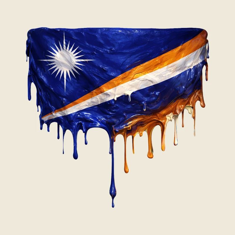 Marshall Islands Dripping Flag