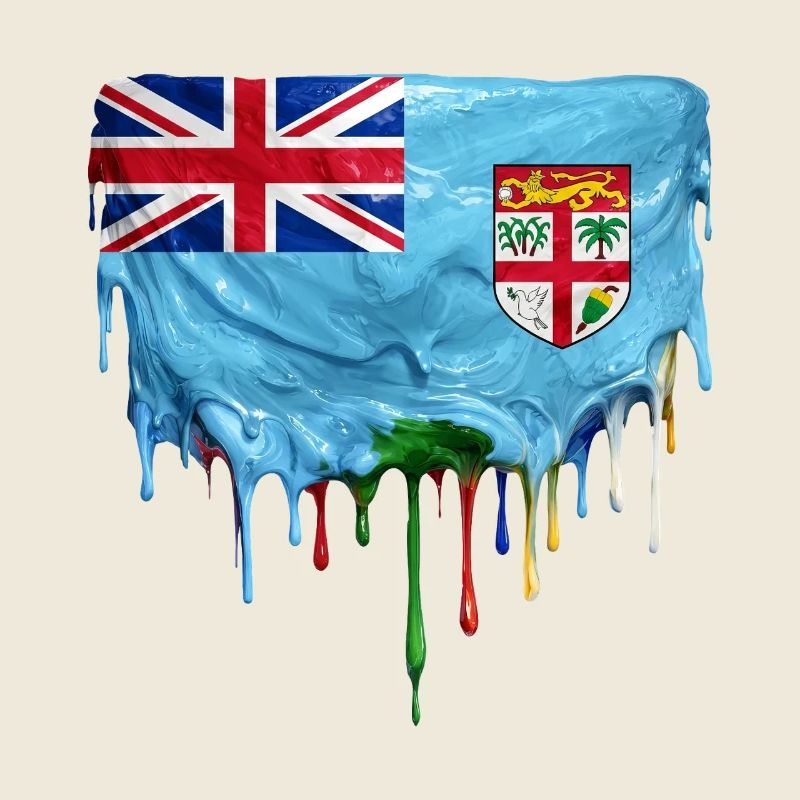 Drapeau dégoulinant des Fidji