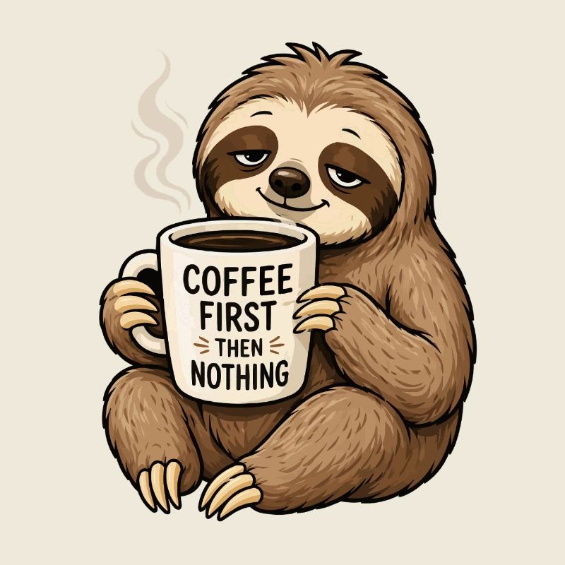 Coffee first, then nothing – sloth