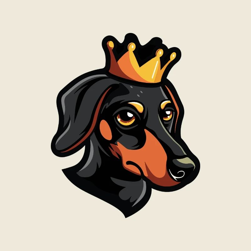 Dachshund Hund Dackel Krone