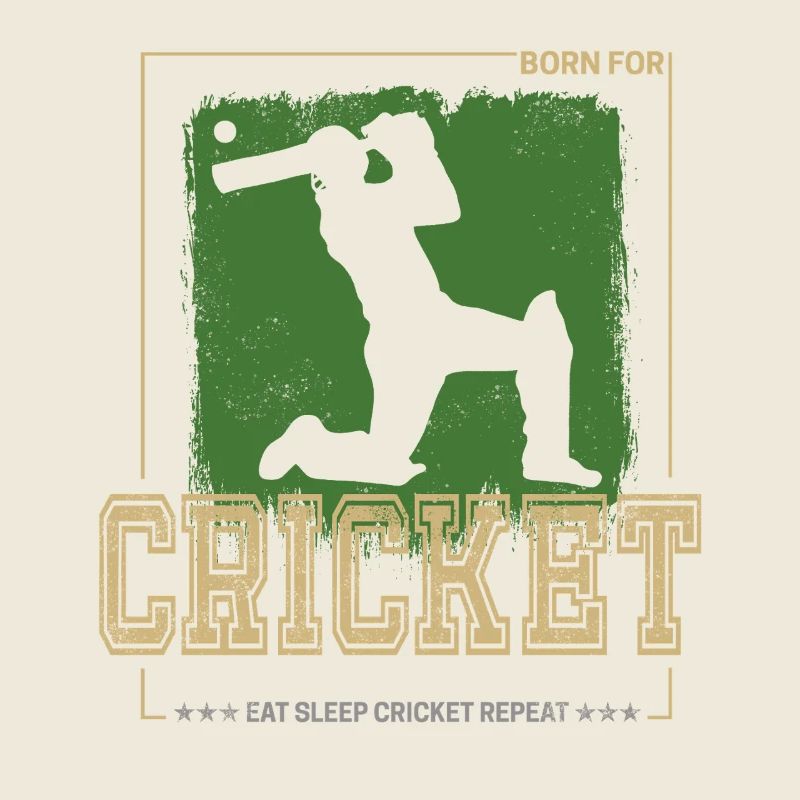 Cricket Batsman Design for Pitcher or Coach