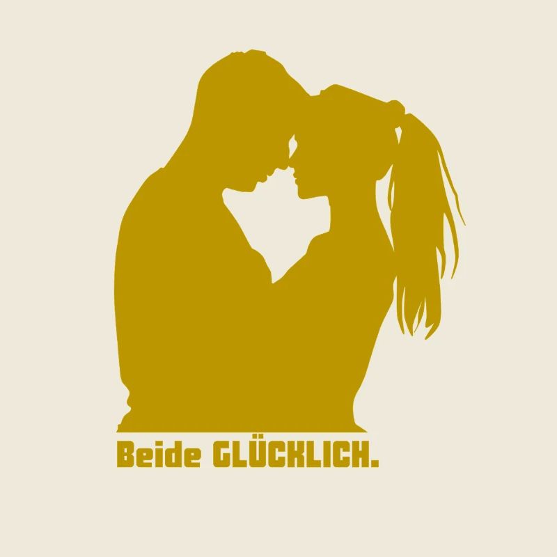 Beide Glücklich Kuss Silhouette