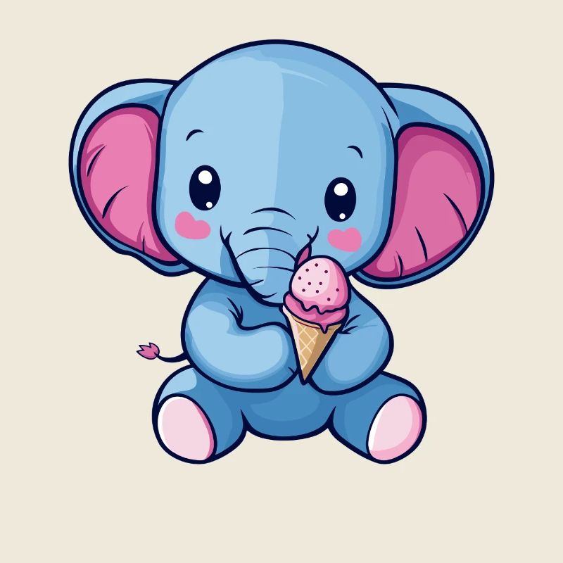 Blauer Elefanten Eisgenuss