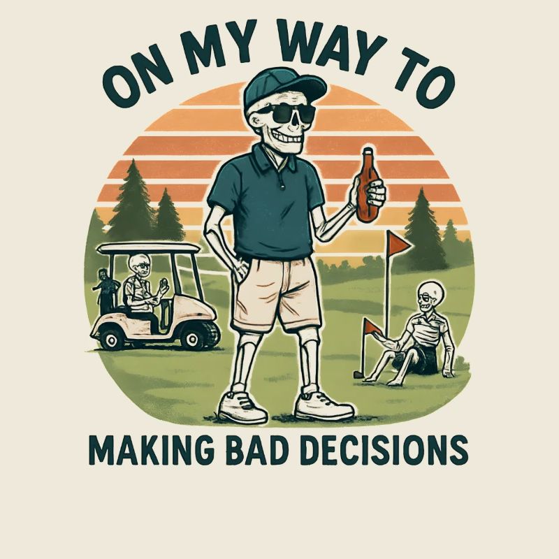 L’humour de golf en route vers de mauvaises décisions