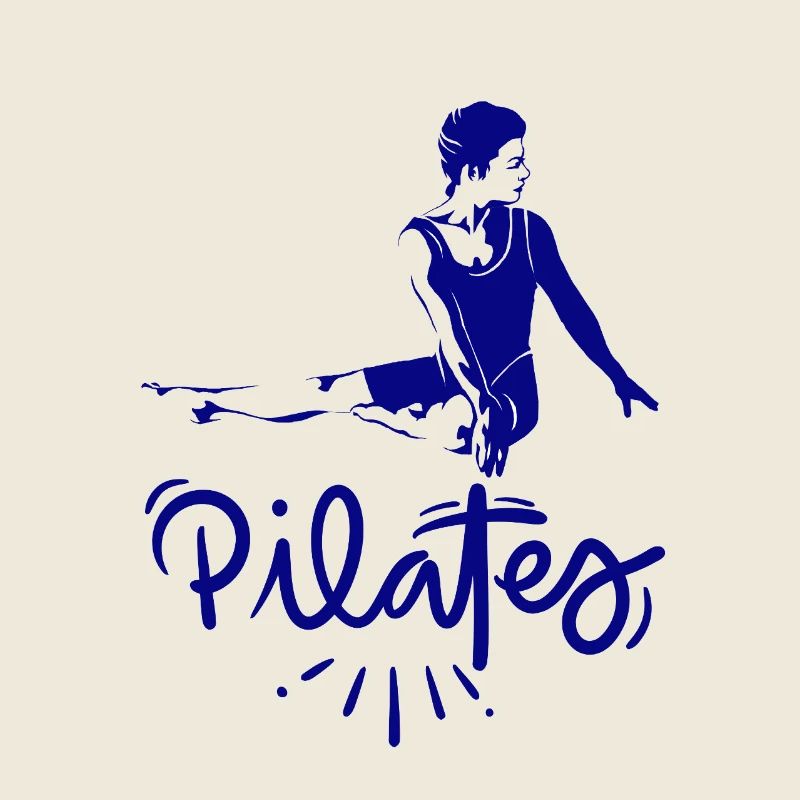 Pilates Silhouette Blue Dedicated