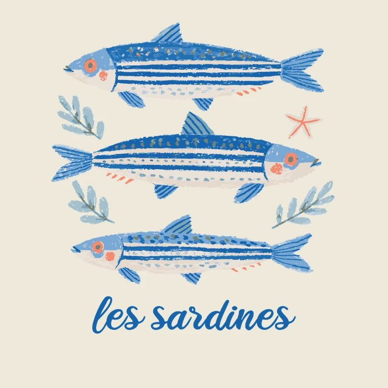 Les Sardines: mediterranes Fisch Design