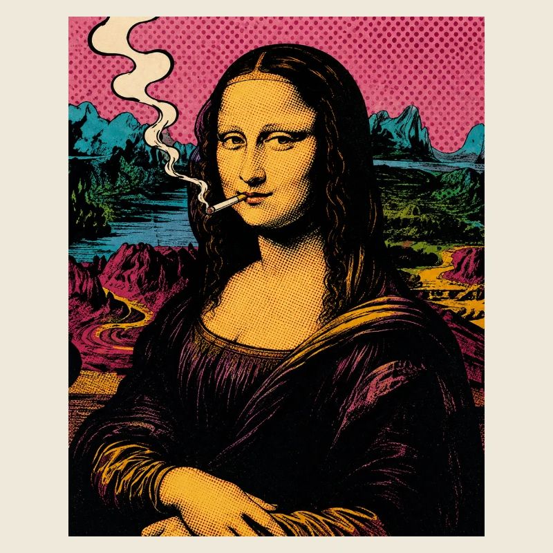 Mona Lisa Rauchen Pop Art
